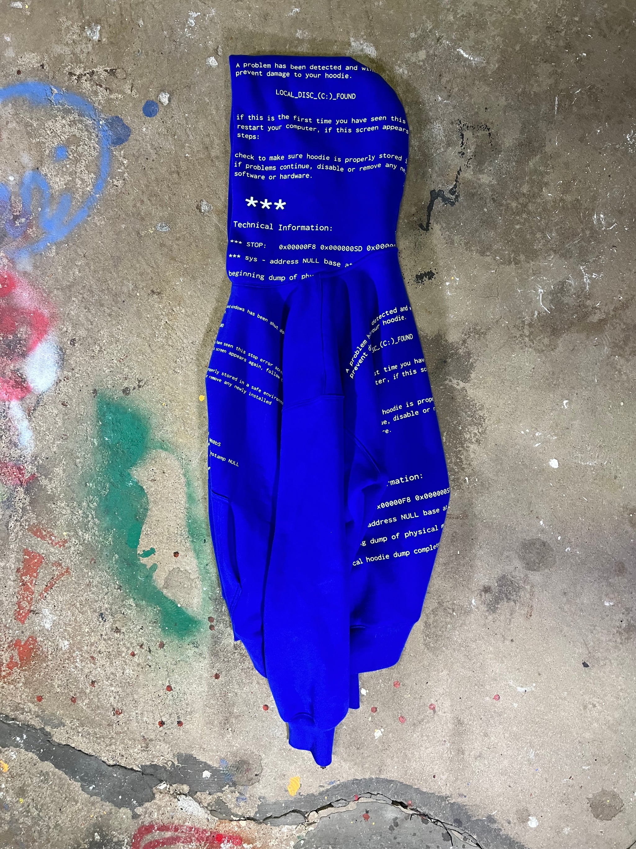 lilonesock error hoodie XS 青 lilonesock error hoodie XS 青 - メルカリ