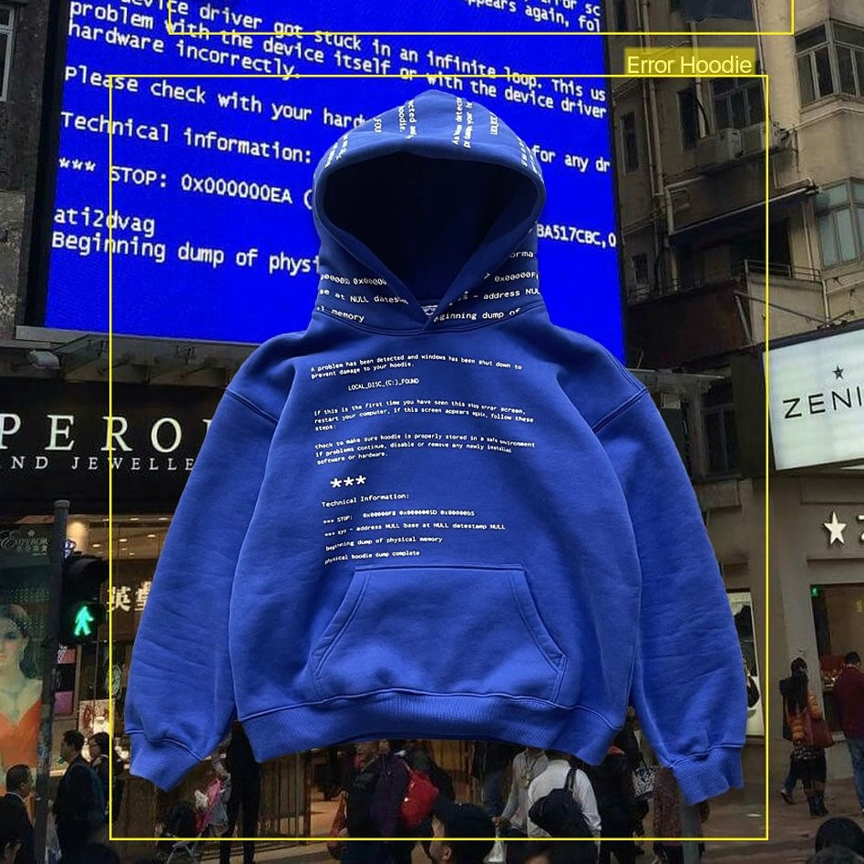 Error Hoodie* (blue) – Lilonesock