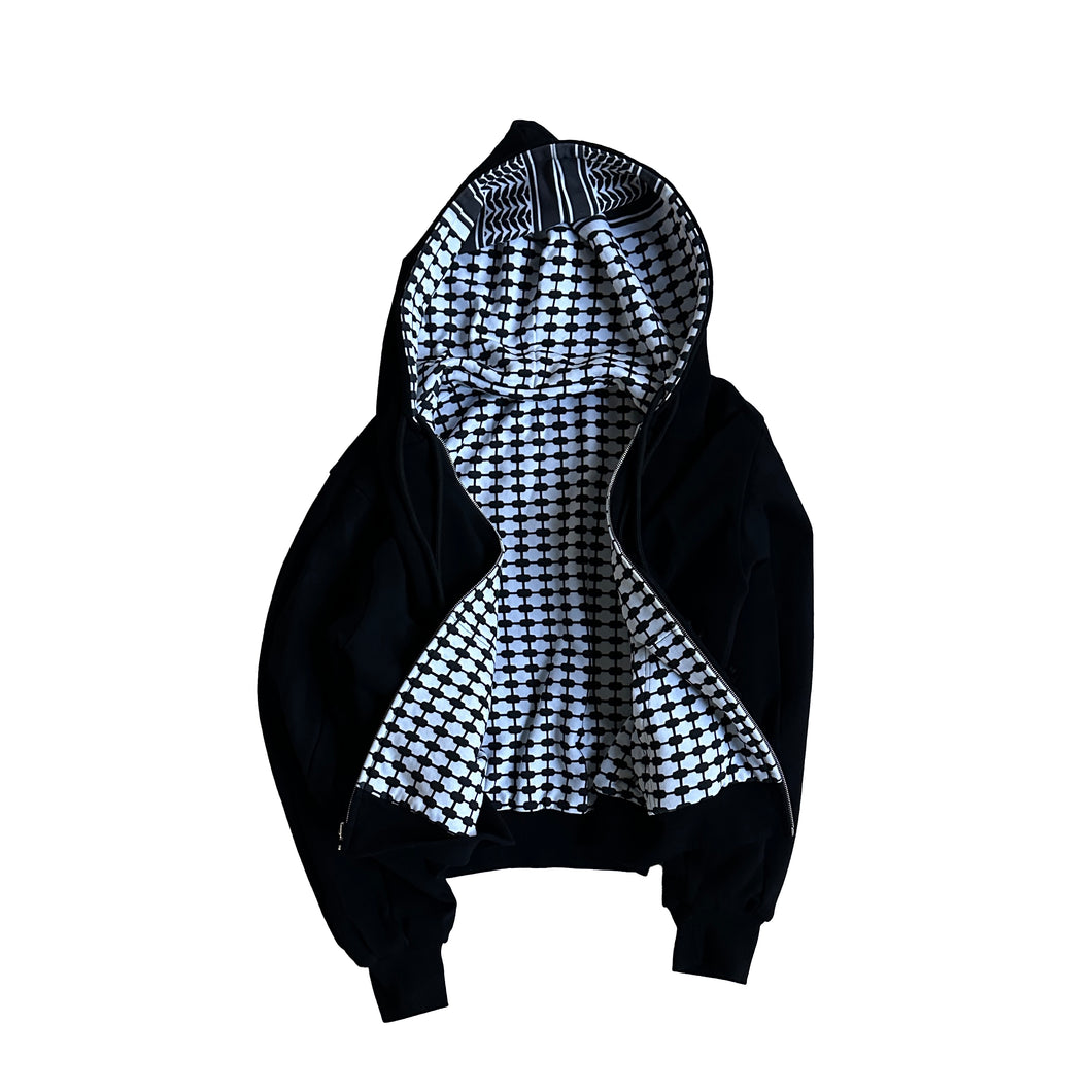 Reverse Zip Up (BLACK)